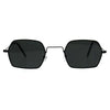Pimp Daddy Hippie Narrow Rectangular Metal Rim Sunglasses