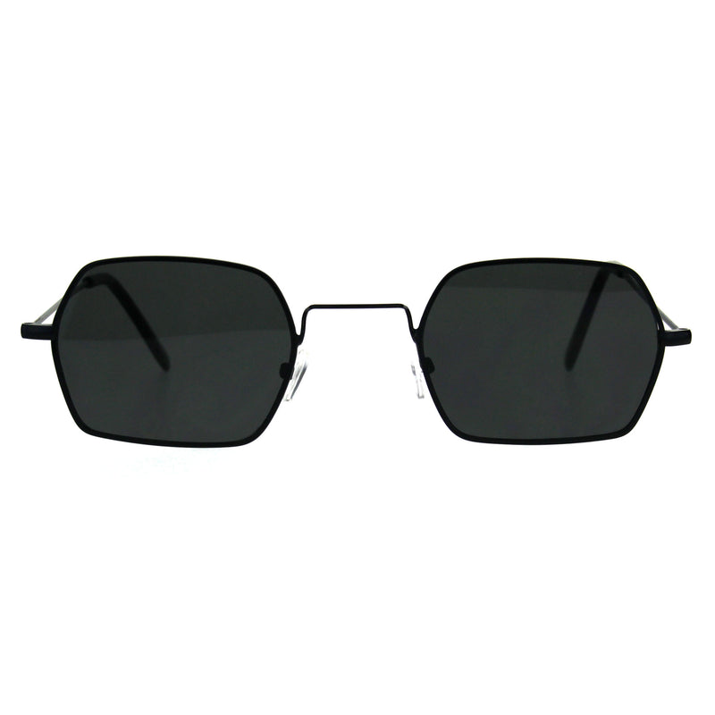 Pimp Daddy Hippie Narrow Rectangular Metal Rim Sunglasses