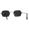 Pimp Daddy Hippie Narrow Rectangular Metal Rim Sunglasses