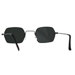 Pimp Daddy Hippie Narrow Rectangular Metal Rim Sunglasses