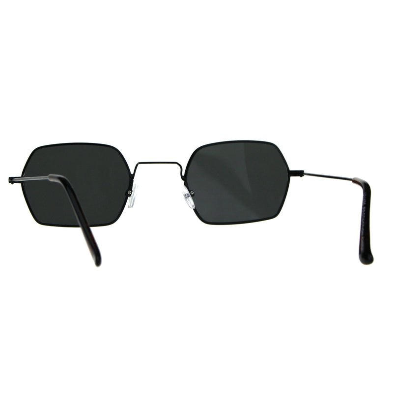 Pimp Daddy Hippie Narrow Rectangular Metal Rim Sunglasses