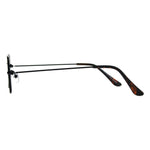 Pimp Daddy Hippie Narrow Rectangular Metal Rim Sunglasses