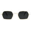 Pimp Daddy Hippie Narrow Rectangular Metal Rim Sunglasses