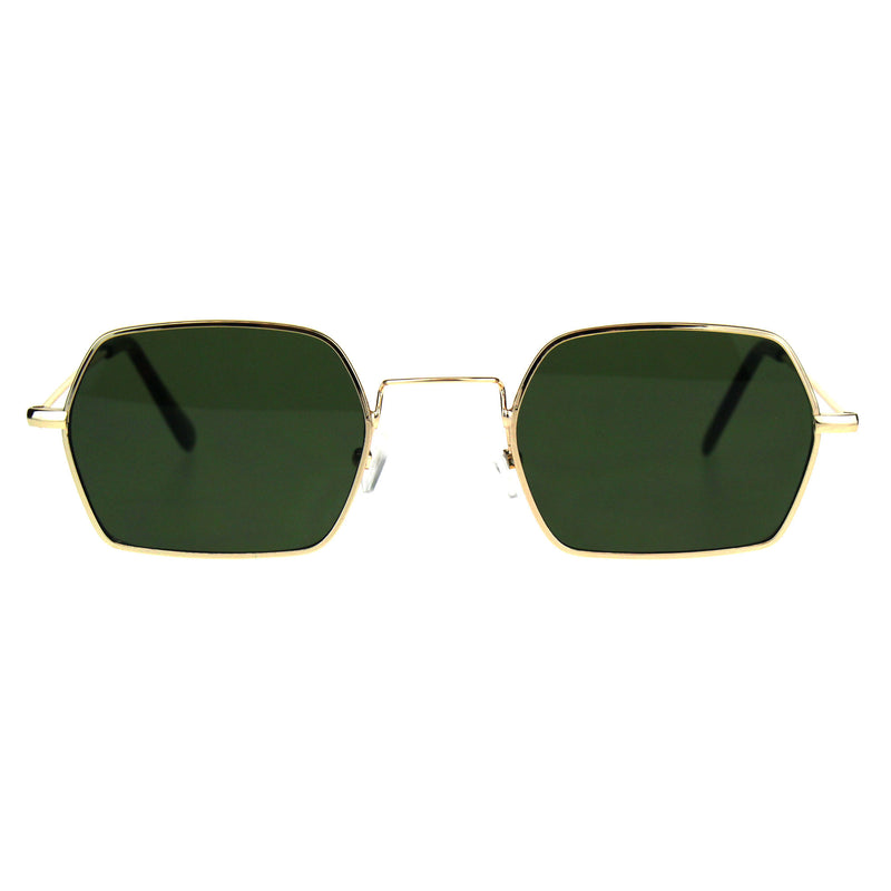 Pimp Daddy Hippie Narrow Rectangular Metal Rim Sunglasses