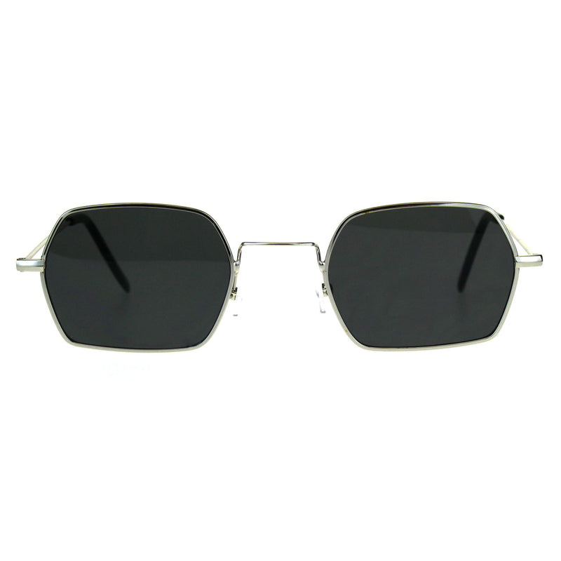 Pimp Daddy Hippie Narrow Rectangular Metal Rim Sunglasses