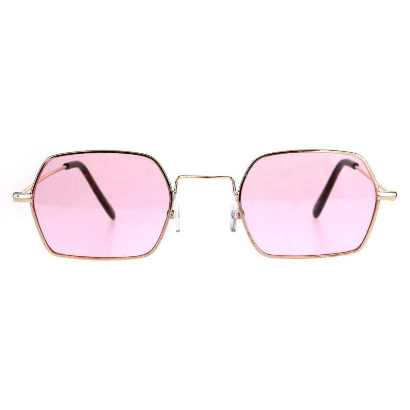 Pop Color Lens Rectangular Pimp Daddy Hippie Sunglasses