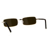 Mens Retro Vintage Narrow Rectangular Pimp Metal Sunglasses