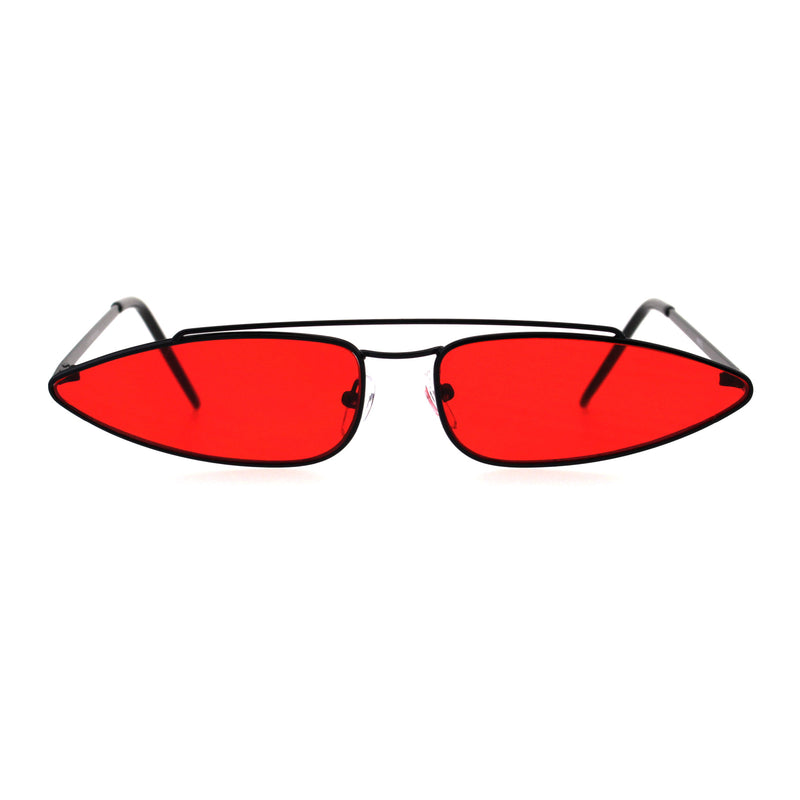 Unique Pimp Narrow Triangle Hippie Metal Rim Retro Sunglasses