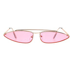 Unique Pimp Narrow Triangle Hippie Metal Rim Retro Sunglasses