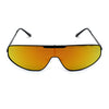 Mens Luxury Mobster Shield Metal Rim Racer Sunglasses