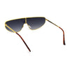 Mens Luxury Mobster Shield Metal Rim Racer Sunglasses