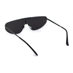 Mens Luxury Mobster Shield Metal Rim Racer Sunglasses