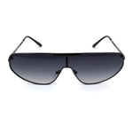 Mens Luxury Mobster Shield Metal Rim Racer Sunglasses