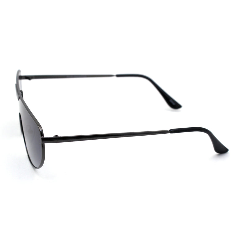 Mens Luxury Mobster Shield Metal Rim Racer Sunglasses