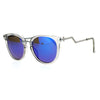 SA106 Revo Lens Crooked Bolt Arrow Arm Horn Rim Retro Sunglasses