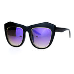 SA106 Color Mirror Lens Retro Thick Eyebrow Butterfly Sunglasses