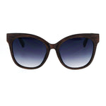 SA106 Wood Grain Thick Plastic Horn Rim Cat Eye Oversize Sunglasses
