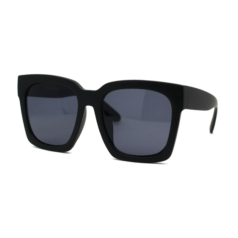 Womens Boyfriend Style XXL Oversize Horned Rim Thick Plastic Sunglasses