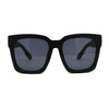 Womens Boyfriend Style XXL Oversize Horned Rim Thick Plastic Sunglasses