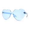 Womens Heart Shape Rimless Hippie Groove Valentine Sunglasses