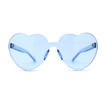 Womens Heart Shape Rimless Hippie Groove Valentine Sunglasses