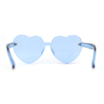 Womens Heart Shape Rimless Hippie Groove Valentine Sunglasses