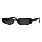 Womens Mod Narrow Rectangular Plastic Pimpy Sunglasses