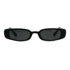 Womens Mod Narrow Rectangular Plastic Pimpy Sunglasses