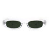 Womens Mod Narrow Rectangular Plastic Pimpy Sunglasses