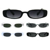 Womens Mod Narrow Rectangular Plastic Pimpy Sunglasses