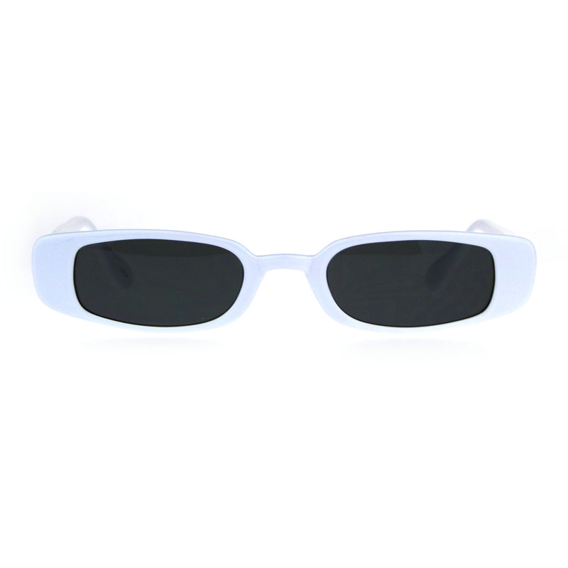 Womens Mod Narrow Rectangular Plastic Pimpy Sunglasses