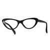 Womens Classic Vintage Goth Narrow Cat Eye Plastic Eyeglasses