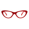 Womens Classic Vintage Goth Narrow Cat Eye Plastic Eyeglasses