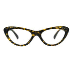 Womens Classic Vintage Goth Narrow Cat Eye Plastic Eyeglasses