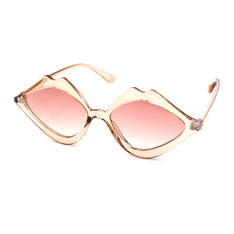 Womens Lip Shape Party Shade Hippie Plastic Sunglasses