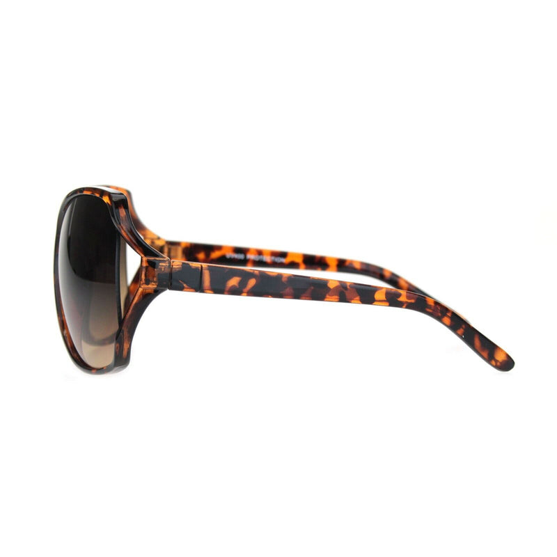 Womens Large Exposed Side Lens Butterfly Plastic Sunglasses
