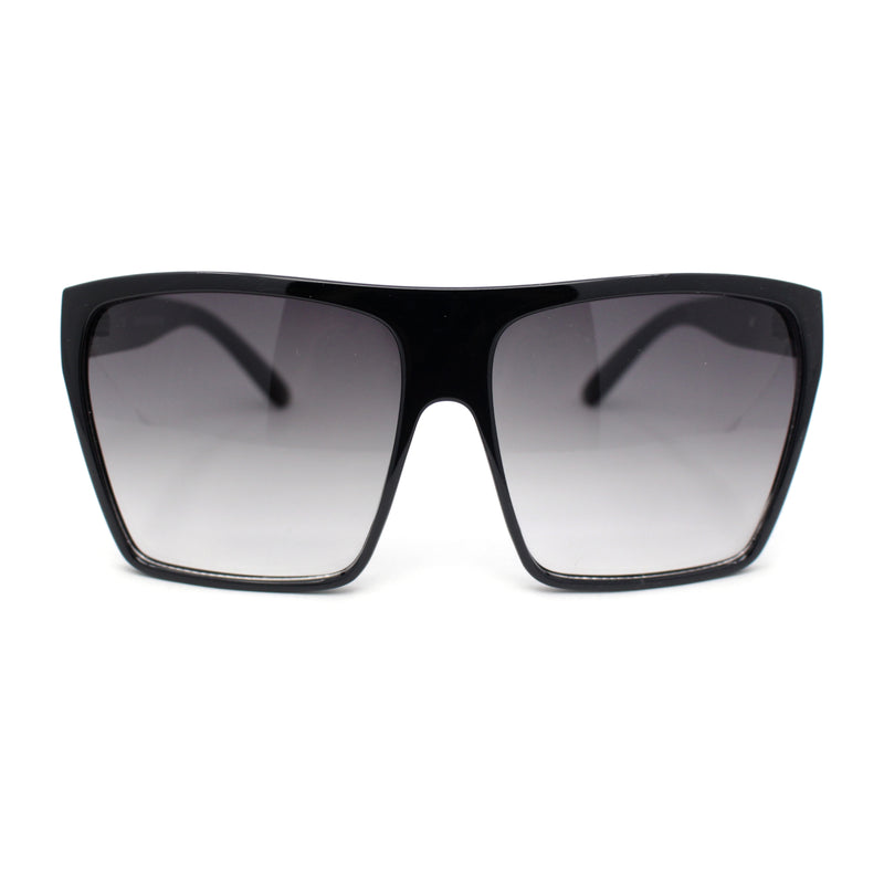 Retro Oversized Flat Top High Brow Flat Top Mob Sunglasses