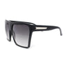 Retro Oversized Flat Top High Brow Flat Top Mob Sunglasses