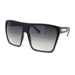 Retro Oversized Flat Top High Brow Flat Top Mob Sunglasses