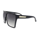 Retro Oversized Flat Top High Brow Flat Top Mob Sunglasses