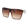 Retro Oversized Flat Top High Brow Flat Top Mob Sunglasses