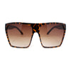 Retro Oversized Flat Top High Brow Flat Top Mob Sunglasses