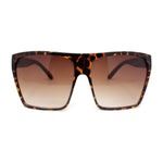 Retro Oversized Flat Top High Brow Flat Top Mob Sunglasses