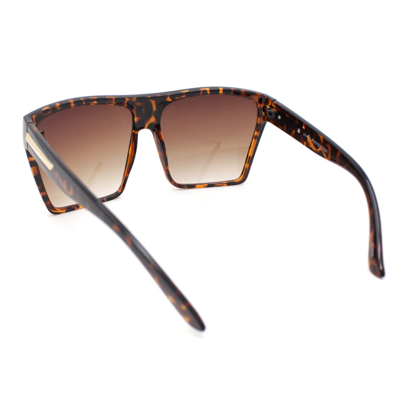 Retro Oversized Flat Top High Brow Flat Top Mob Sunglasses