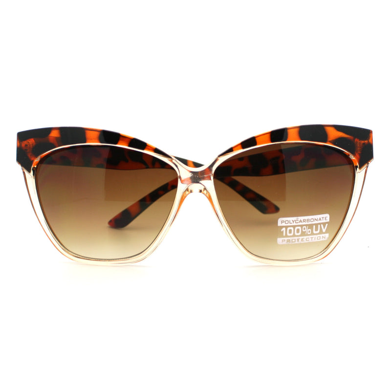 SA106® Womens Thick Plastic Oversized Cat Eye Sunglasses