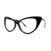 Classy Iconic Gothic Cat Eye Clear Lens Plastic Eye Glasses