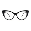 Classy Iconic Gothic Cat Eye Clear Lens Plastic Eye Glasses