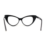 Classy Iconic Gothic Cat Eye Clear Lens Plastic Eye Glasses