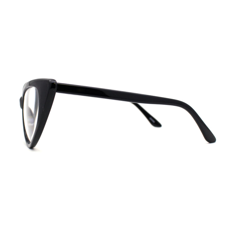 Classy Iconic Gothic Cat Eye Clear Lens Plastic Eye Glasses