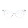 Classy Iconic Gothic Cat Eye Clear Lens Plastic Eye Glasses